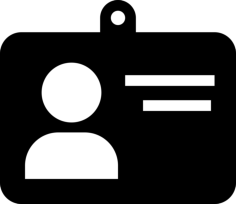 Personal Identification Card Outline Svg Vector, Free Vectors File